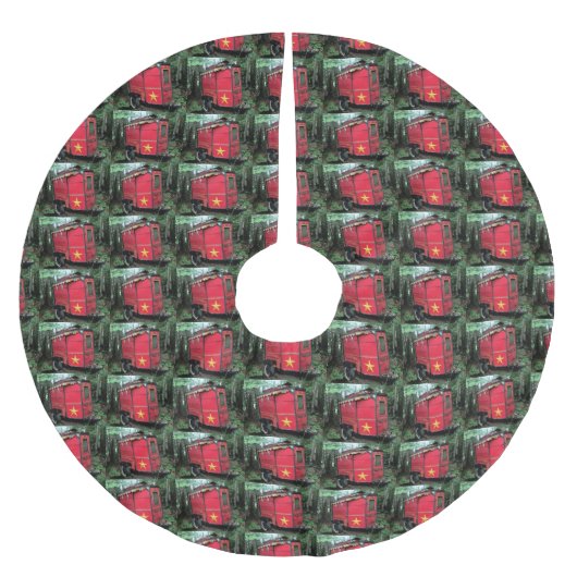 Gepersonaliseerd kleine kleine roodkever kerstboom rok (Voorkant)