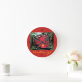 Gepersonaliseerd kleine kleine roodkever ronde klok (Huis)