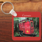 Gepersonaliseerd kleine kleine roodkever sleutelhanger (Voorkant)