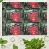 Gepersonaliseerd kleine kleine roodkever theedoek (Gevouwen)