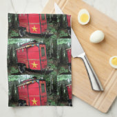 Gepersonaliseerd kleine kleine roodkever theedoek (Quarter Fold)