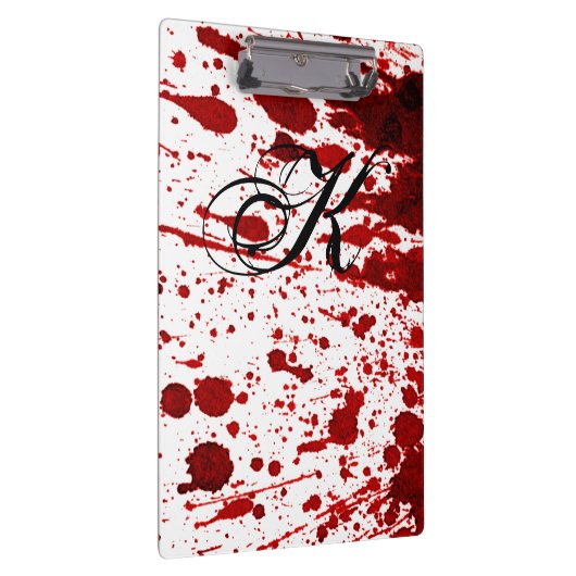 Gepersonaliseerd klembord bloedplaatje vampier kri (Rechts)