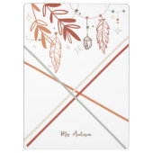 gepersonaliseerd klembord Bohemian Floral aanpasse (Achterkant)