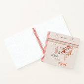 gepersonaliseerd klembord Bohemian Floral aanpasse Notitieboek (Binnen)