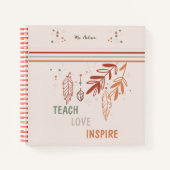 gepersonaliseerd klembord Bohemian Floral aanpasse Notitieboek (Voorkant)