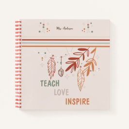 gepersonaliseerd klembord Bohemian Floral aanpasse Notitieboek