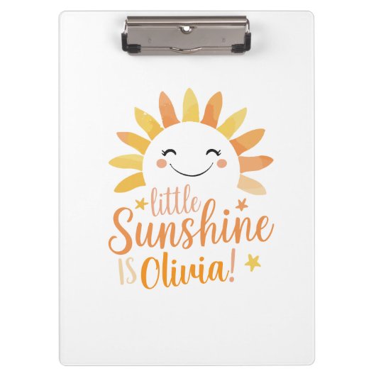 Gepersonaliseerd klembord - "Little Sunshine" (Voorkant)