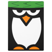 Gepersonaliseerd klembord met grappige pinguïn car (Achterkant)