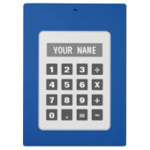 Gepersonaliseerd klembord met rekenmachineontwerp (Achterkant)