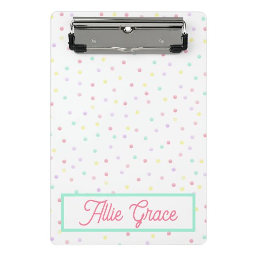 Gepersonaliseerd klembord - Polkadots (Voorkant)