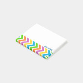 Gepersonaliseerd kleurig Chevron Pattern Post-it® Notes (Schuin)
