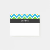 Gepersonaliseerd kleurig Chevron Pattern Post-it® Notes (Voorkant)