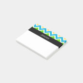 Gepersonaliseerd kleurig Chevron Pattern Post-it® Notes (Schuin)