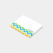 Gepersonaliseerd kleurig Chevron Pattern Post-it® Notes (Schuin)