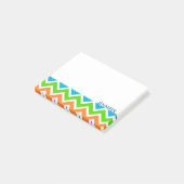 Gepersonaliseerd kleurig Chevron Pattern Post-it® Notes (Schuin)
