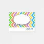 Gepersonaliseerd kleurig Chevron Pattern Post-it® Notes (Voorkant)