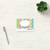 Gepersonaliseerd kleurig Chevron Pattern Post-it® Notes (Kantoor)