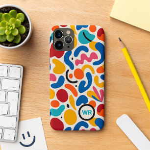 Gepersonaliseerd Kleurig Funky Retro Kunstpatroon Case-Mate iPhone Case