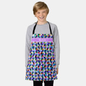 Gepersonaliseerd kleurig geometrisch patroon schort (Gedragen)