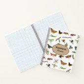Gepersonaliseerd kleurig  Insect Patroon Notitieboek (Binnen)