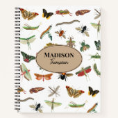 Gepersonaliseerd kleurig  Insect Patroon Notitieboek (Voorkant)