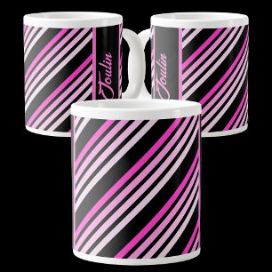 Gepersonaliseerd kleurig patroon grote koffiekop