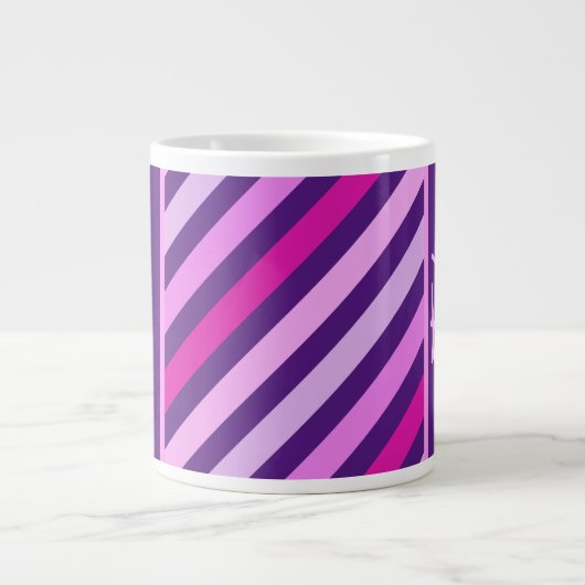 Gepersonaliseerd kleurig patroon grote koffiekop (Voorkant)