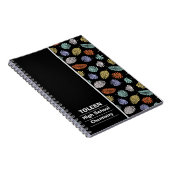 Gepersonaliseerd kleurig patroon notitieboek (Rechterzijde)