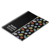 Gepersonaliseerd kleurig patroon notitieboek (Linkerzijde)