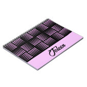 Gepersonaliseerd kleurig patroon notitieboek (Linkerzijde)