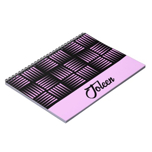 Gepersonaliseerd kleurig patroon notitieboek (Linkerzijde)