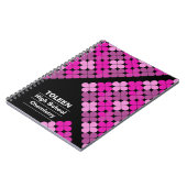 Gepersonaliseerd kleurig patroon notitieboek (Linkerzijde)