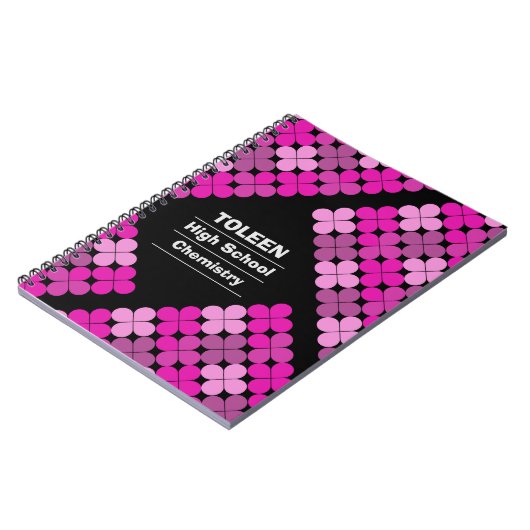 Gepersonaliseerd kleurig patroon notitieboek (Linkerzijde)