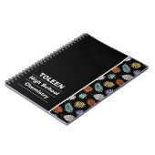 Gepersonaliseerd kleurig patroon notitieboek (Linkerzijde)