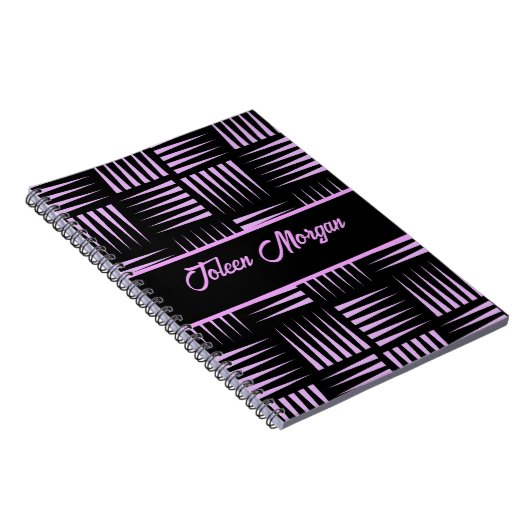 Gepersonaliseerd kleurig patroon notitieboek (Rechterzijde)