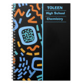 Gepersonaliseerd kleurig patroon notitieboek (Voorkant)