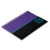 Gepersonaliseerd kleurig patroon notitieboek (Linkerzijde)