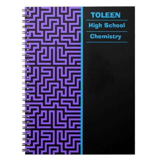 Gepersonaliseerd kleurig patroon notitieboek (Voorkant)