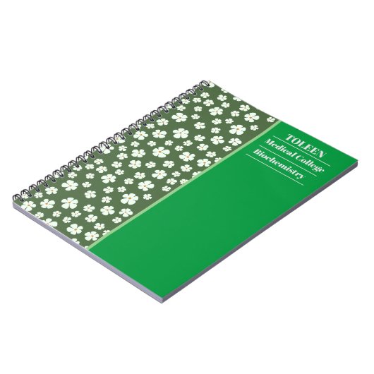 Gepersonaliseerd kleurig patroon notitieboek (Linkerzijde)