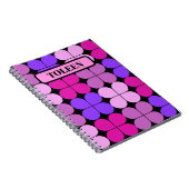 Gepersonaliseerd kleurig patroon notitieboek (Rechterzijde)