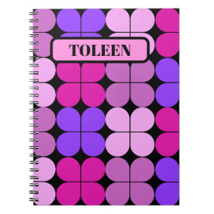 Gepersonaliseerd kleurig patroon notitieboek