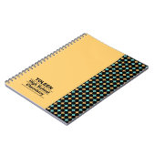 Gepersonaliseerd kleurig patroon notitieboek (Linkerzijde)