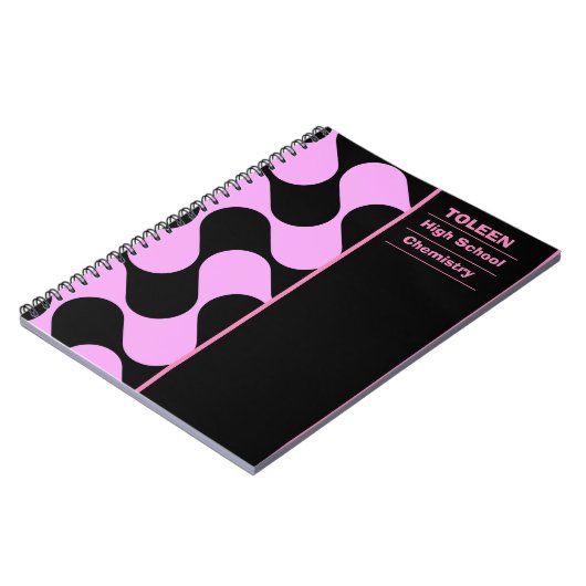 Gepersonaliseerd kleurig patroon notitieboek (Linkerzijde)