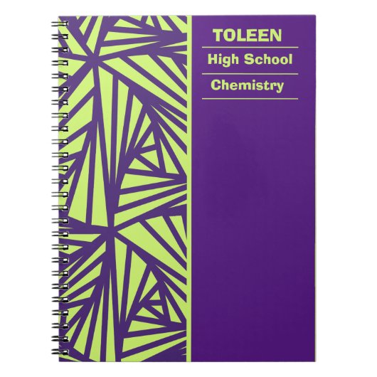 Gepersonaliseerd kleurig patroon notitieboek (Voorkant)