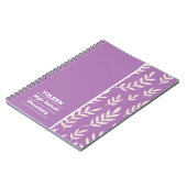 Gepersonaliseerd kleurig patroon notitieboek (Linkerzijde)