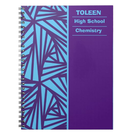 Gepersonaliseerd kleurig patroon notitieboek (Voorkant)