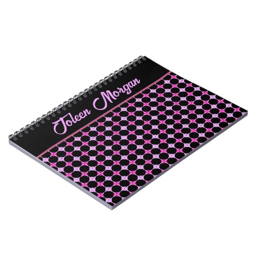 Gepersonaliseerd kleurig patroon notitieboek (Linkerzijde)