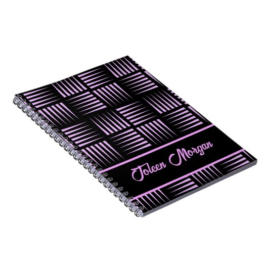 Gepersonaliseerd kleurig patroon notitieboek (Rechterzijde)