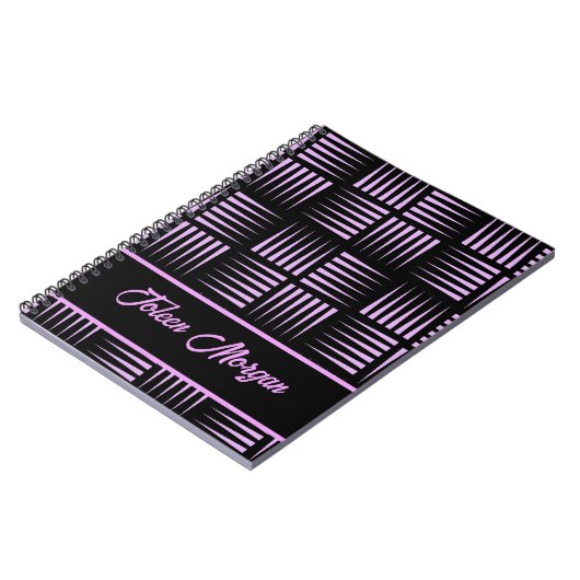 Gepersonaliseerd kleurig patroon notitieboek (Linkerzijde)