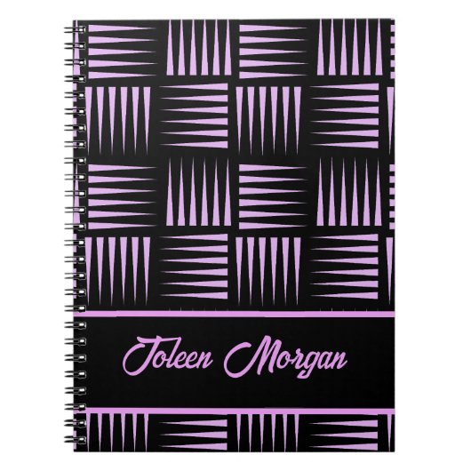 Gepersonaliseerd kleurig patroon notitieboek (Voorkant)